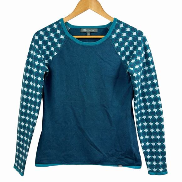 Title nine Sweaters - Title Nine Cotton Blend Teal Blue Raglan Sleeve Sweater Size S